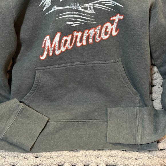 Marmot Grey Hoodie Size Medium - Picture 5 of 7